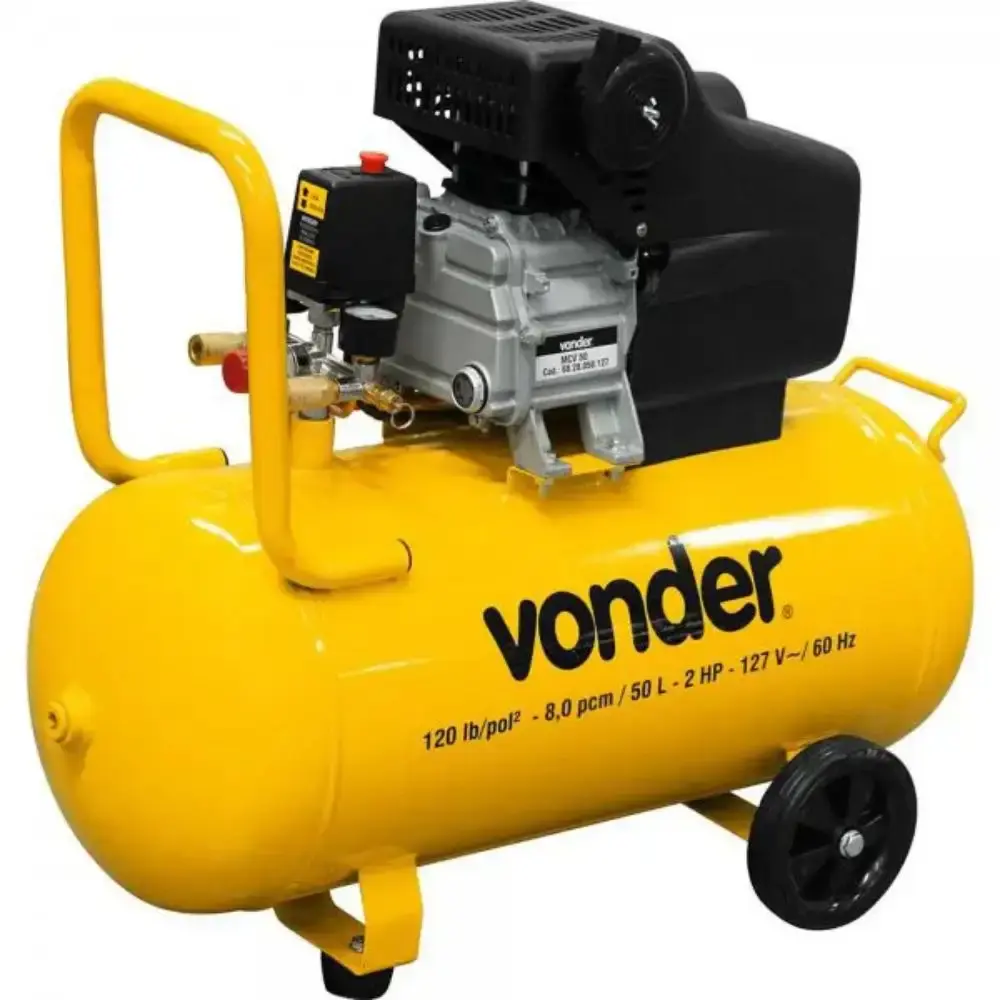 Compressor de ar portátil 8 pés 2 HP 50 litros MCV-50 Vonder 110 V — fotografia 6