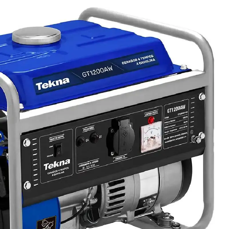 Gerador de Energia á Gasolina 1,2 KVA 4 Tempos GT1200 Monofásico TEKNA 110 V — fotografia 3