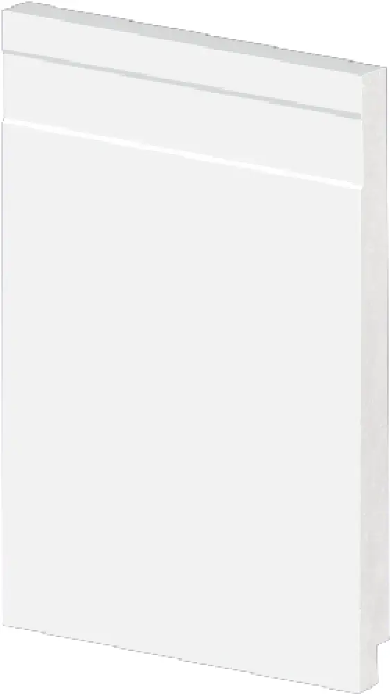 Rodapé slim frisado 2,40M 150X10MM branco Arquitech — fotografia de referência