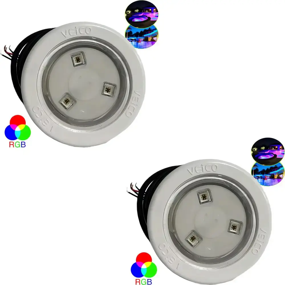 Refletor LED RGB 4.5W para piscinas de fibra 2 unidades 124025 Fluidra