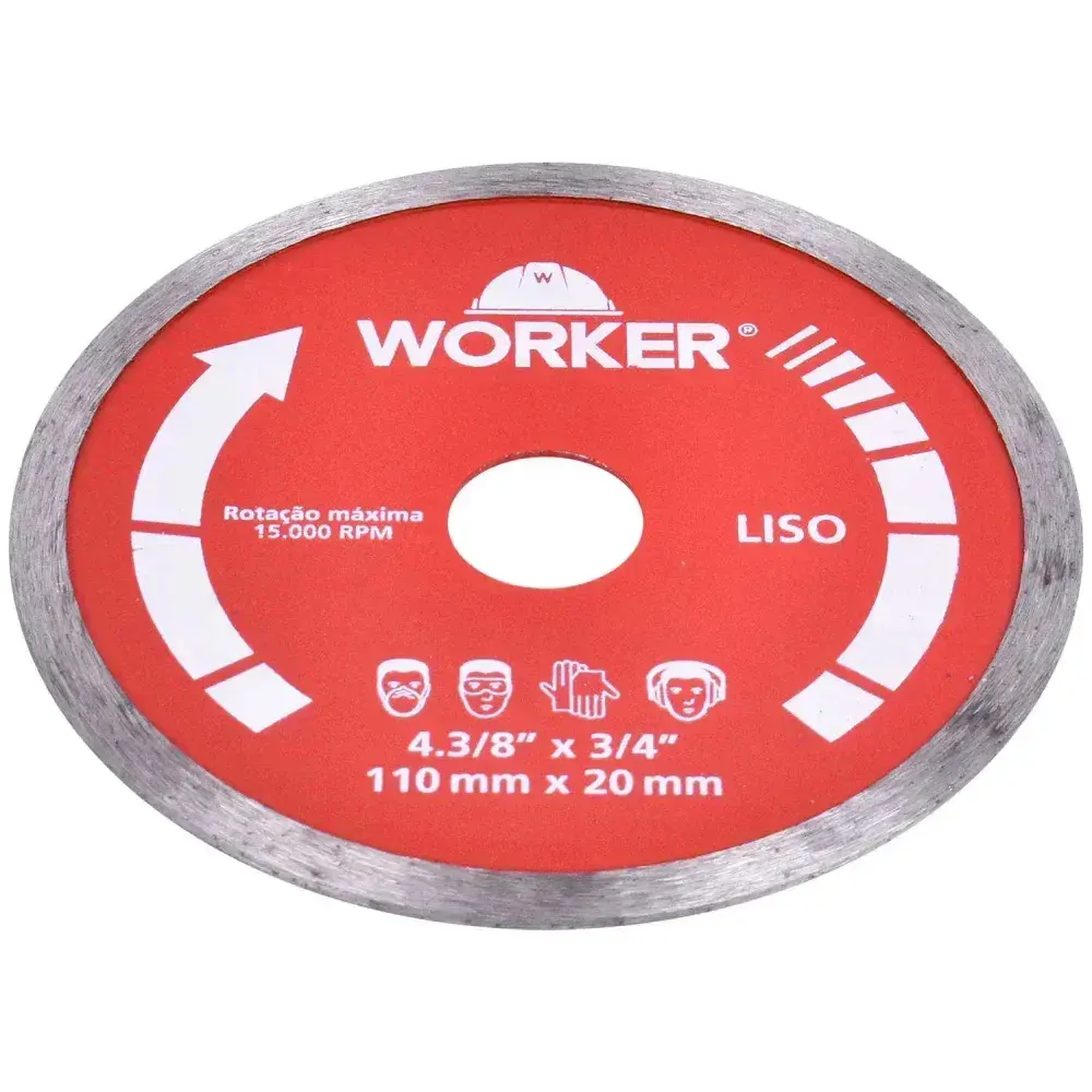 Disco diamantado liso 110MM x 20MM Worker — fotografia 8