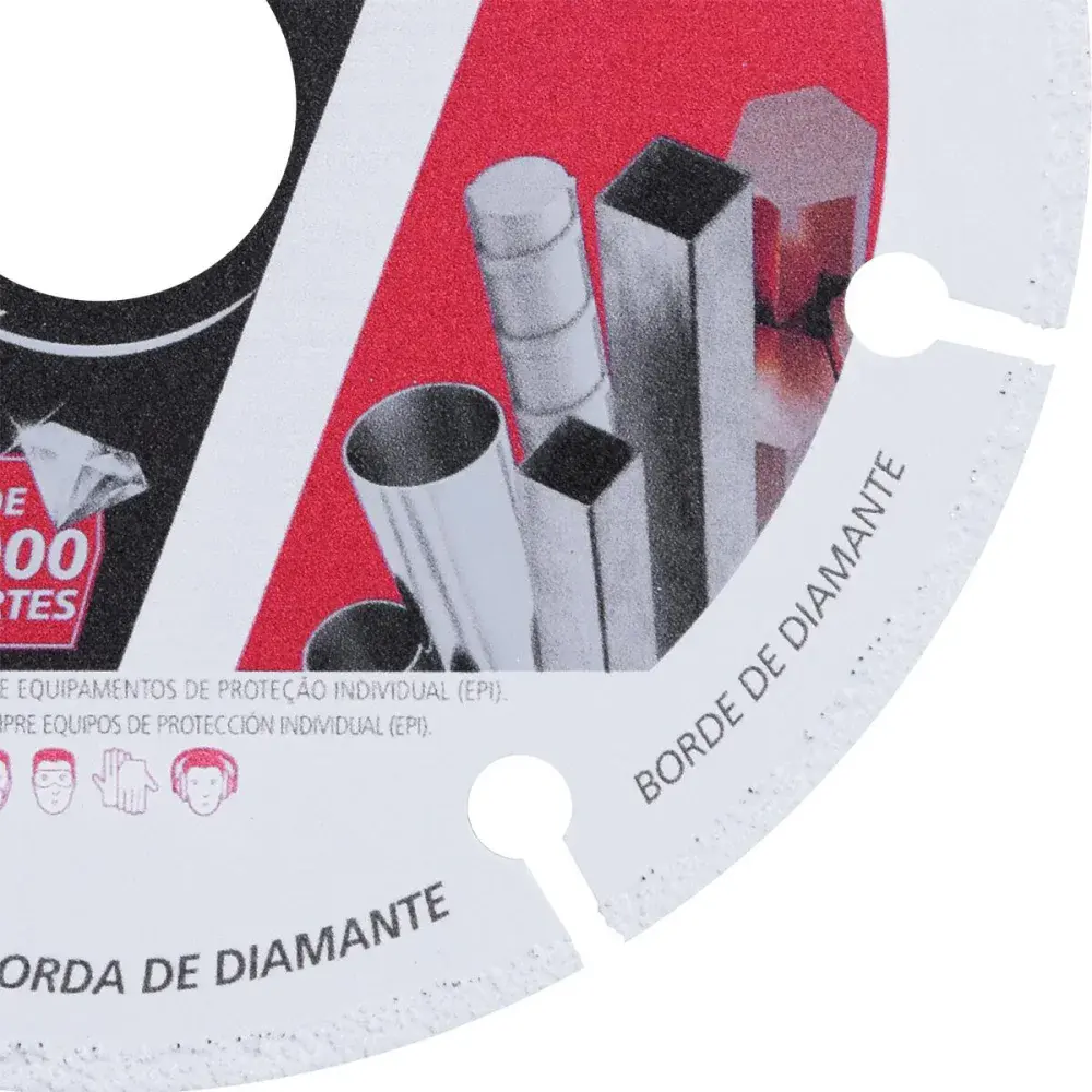 Disco corte diamantado para metais 180MM furo 7 Worker — fotografia 4