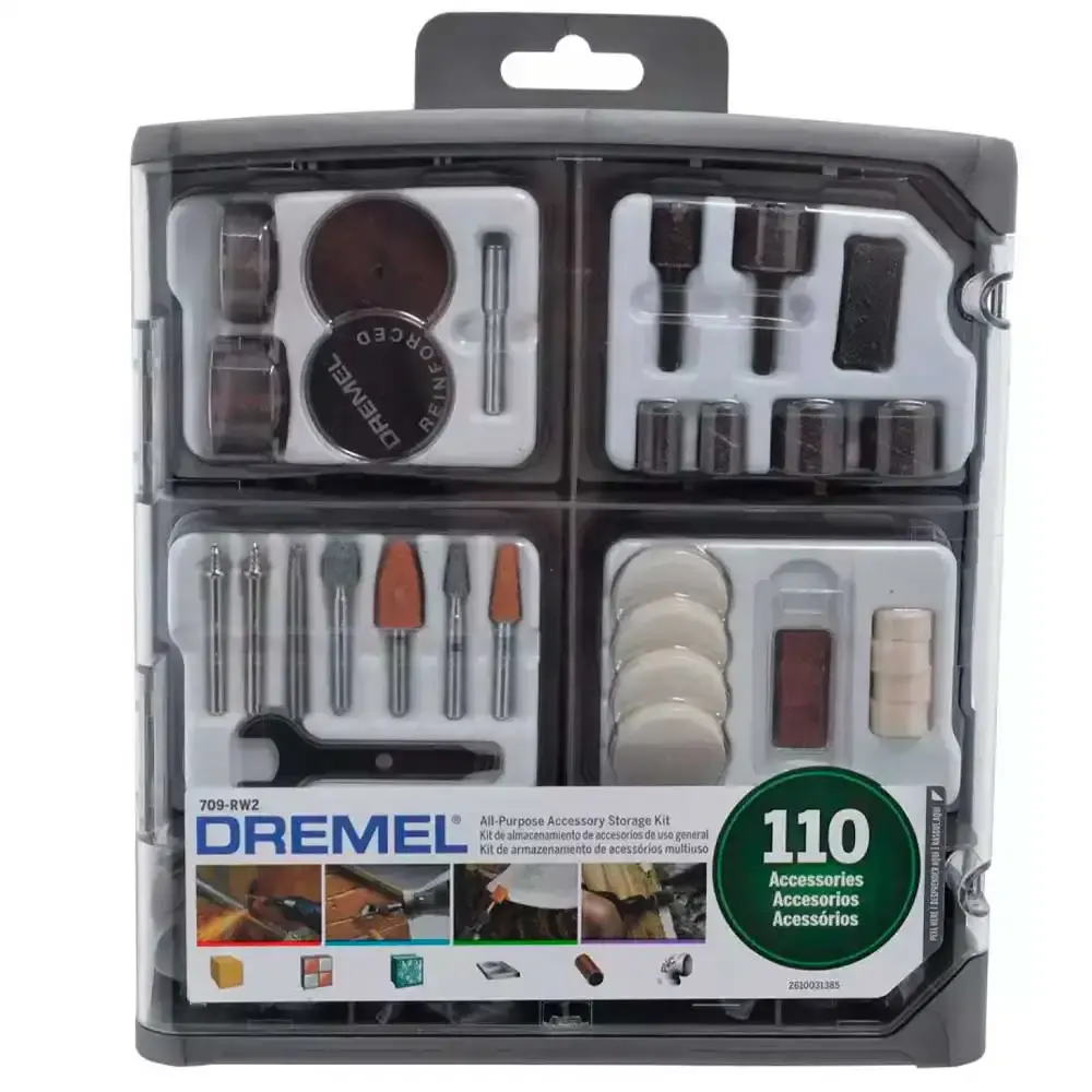 Kit para Mini Retifica DREMEL 110 peças Uso Geral — fotografia de referência