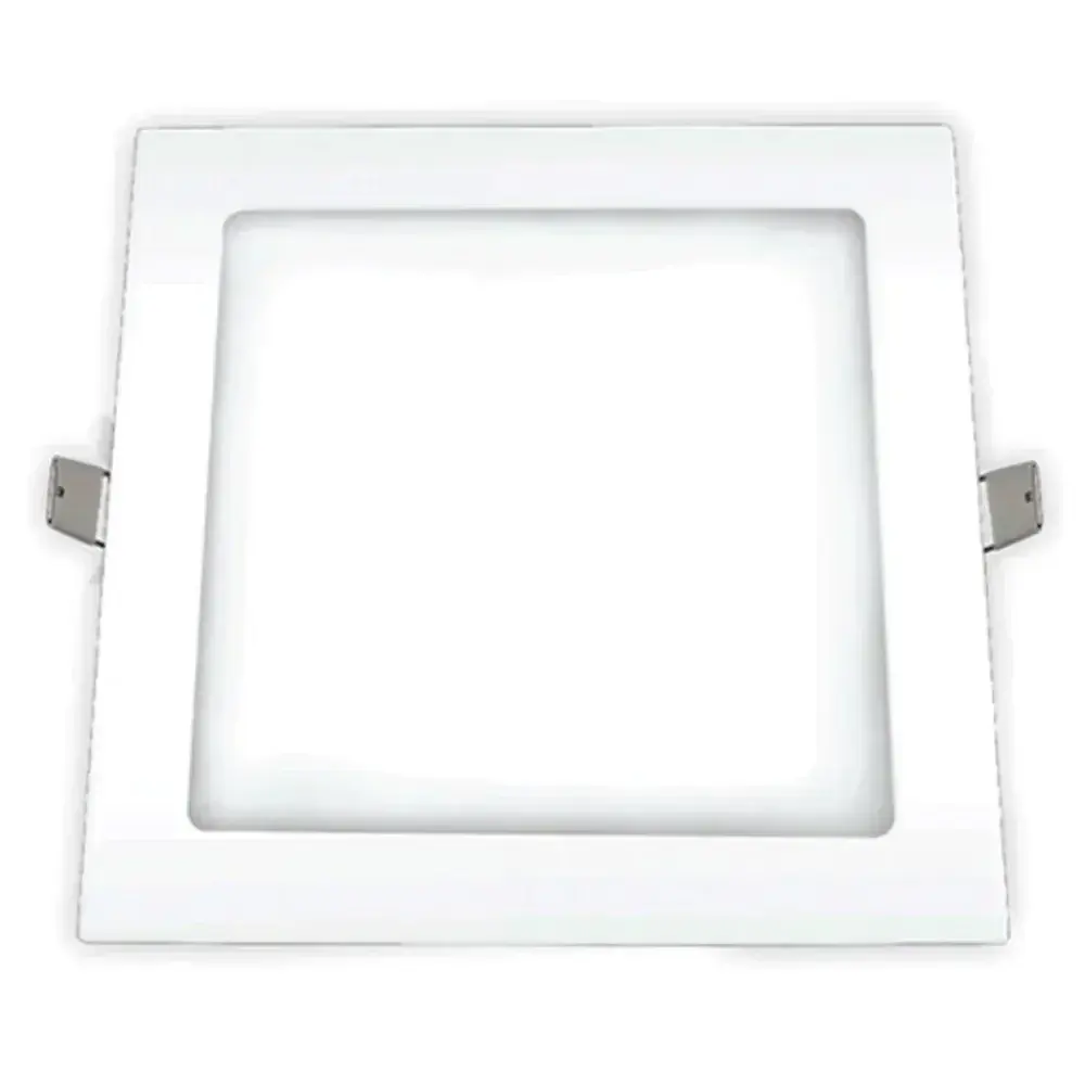 Painel led embutir 24W biv 4000K quadrado Ourolux — fotografia 3