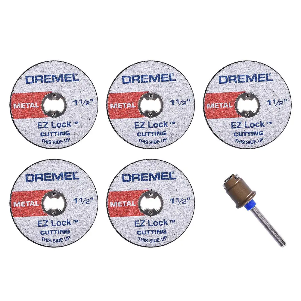Kit jogo de discos de corte e adaptador ez lock EZ406 Dremel — fotografia de referência