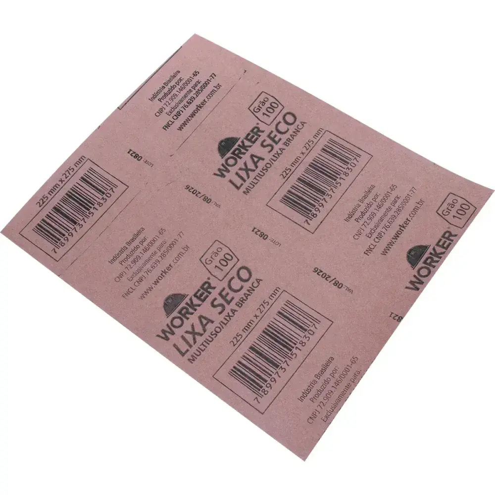 Lixa seco GR100 225MM x 275MM Worker — fotografia 4