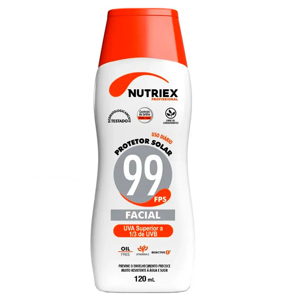 Protetor solar FPS 99 120ML facial Nutriex — fotografia de referência