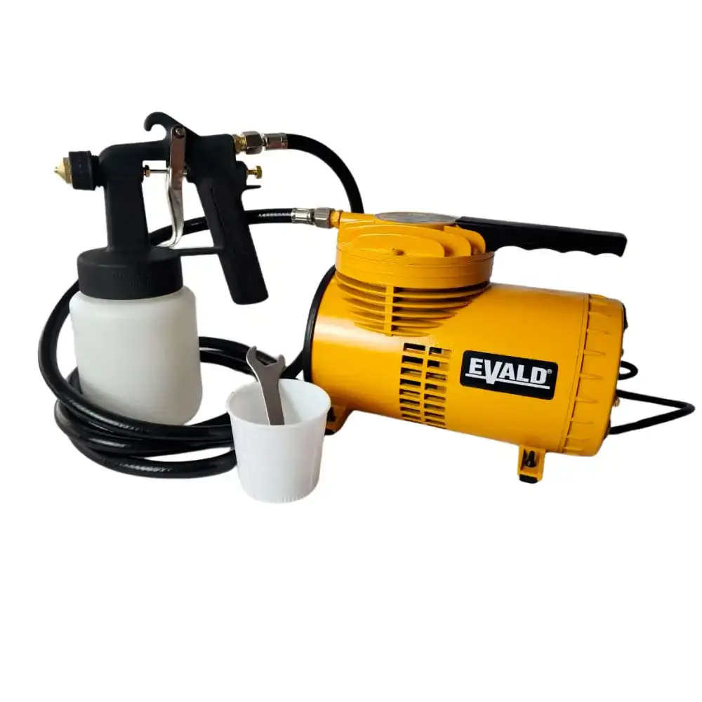 Compressor de ar direto 1/4 HP 190W bivolt com pistola EVCAD-250 Evald — fotografia de referência