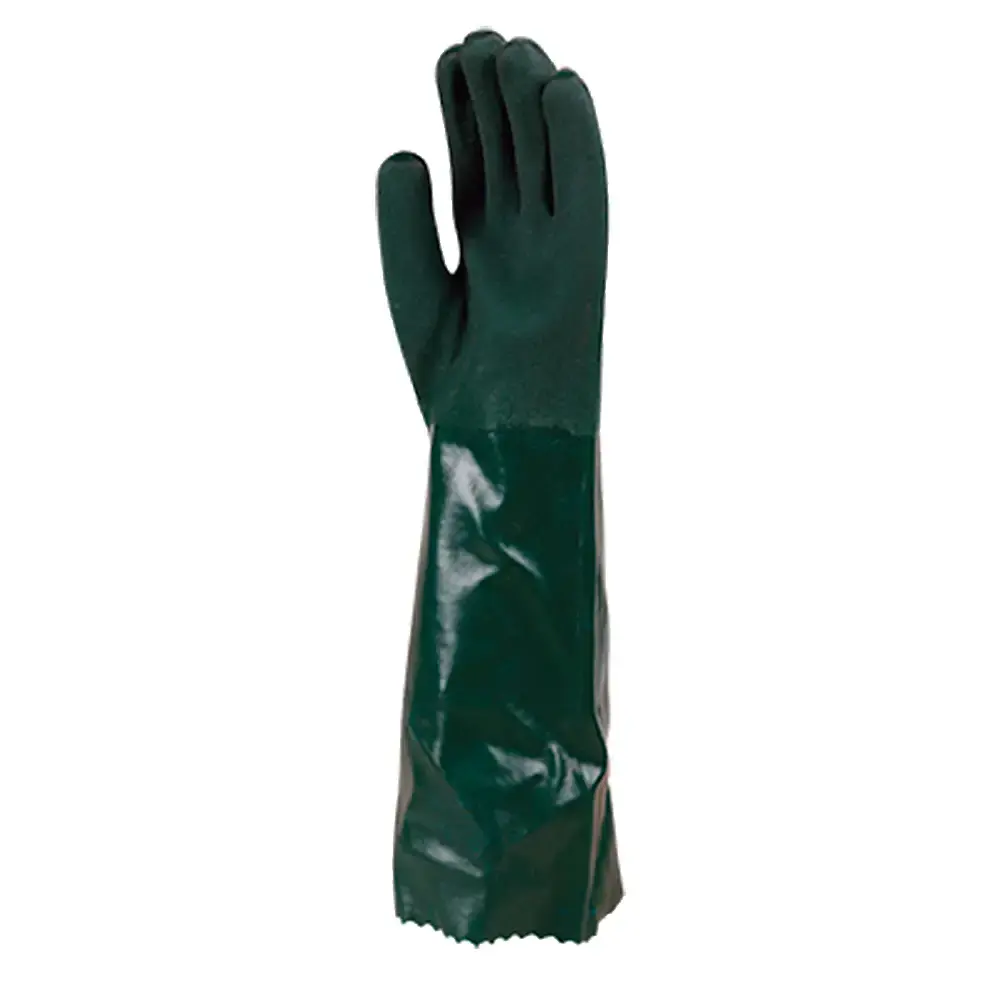 Kit 5 luvas de PVC palma áspera 46CM verde T9 LV-PVC46-9 Imbat — fotografia 5