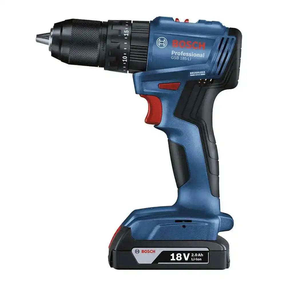 Furadeira e parafusadeira 18V com impacto GSB 180-LI 54NM com 1 bateria e carregador bivolt Bosch — fotografia 3