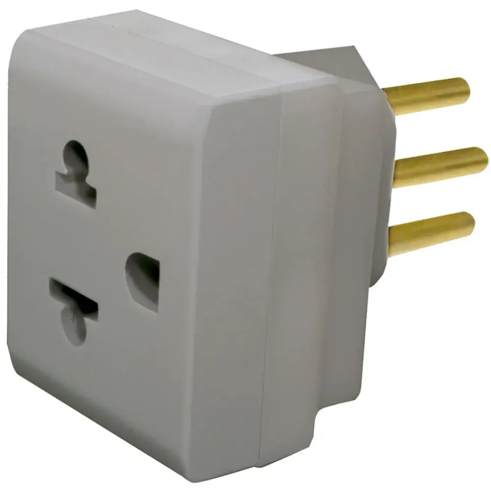Adaptador universal redondo cinza 2 polo Pial