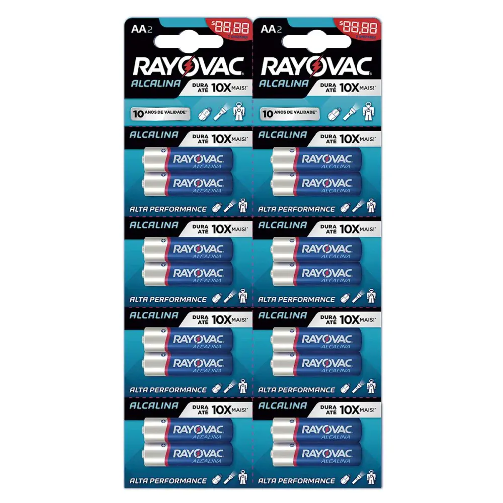 Pilha alcalina aaa palito 16 pçs Rayovac