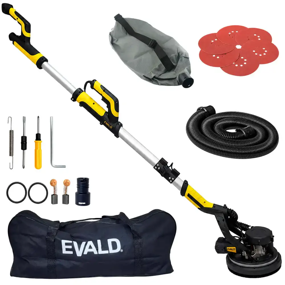 Lixadeira telescópica 360° para parede e teto 750W com led e bolsa LPT225-750 Evald 220 V — fotografia de referência