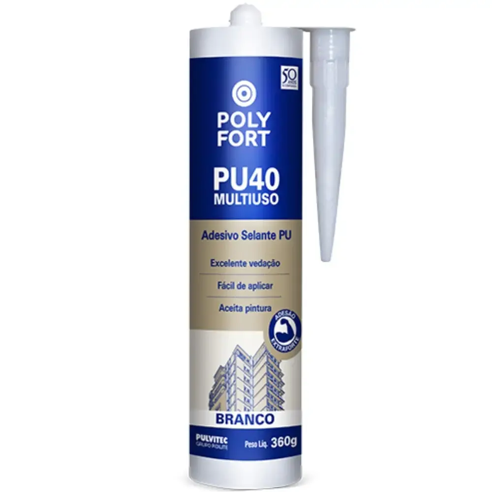 Adesivo selante multiuso 360G branco polyfort PU40 Pulvitec