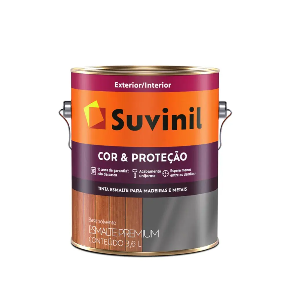 Tinta esmalte corproteção brilhante marrom 3,6L Suvinil — fotografia de referência