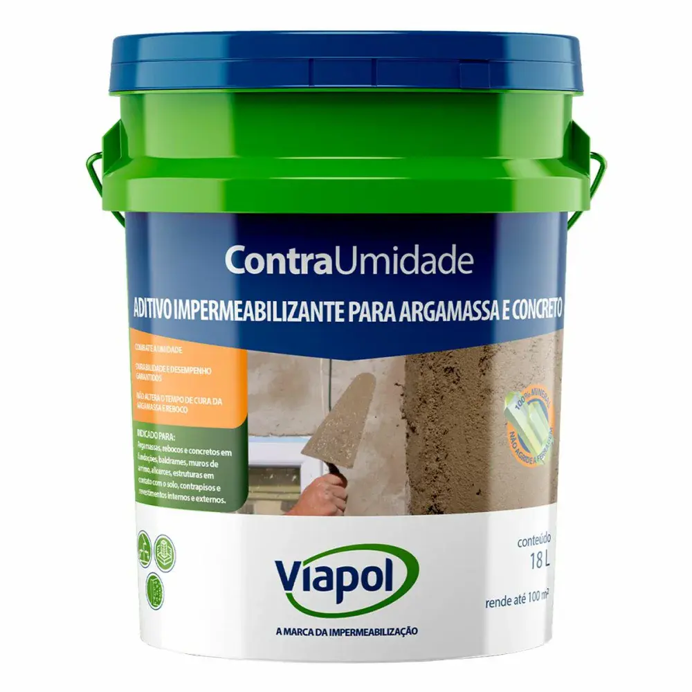Aditivo impermeabilizante contra a umidade 18L Viapol