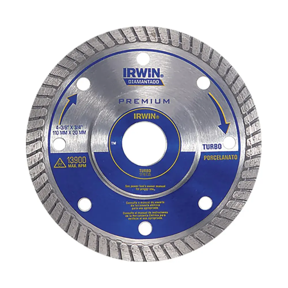 Disco diamantado Irwin porcelanato 110MM — fotografia de referência