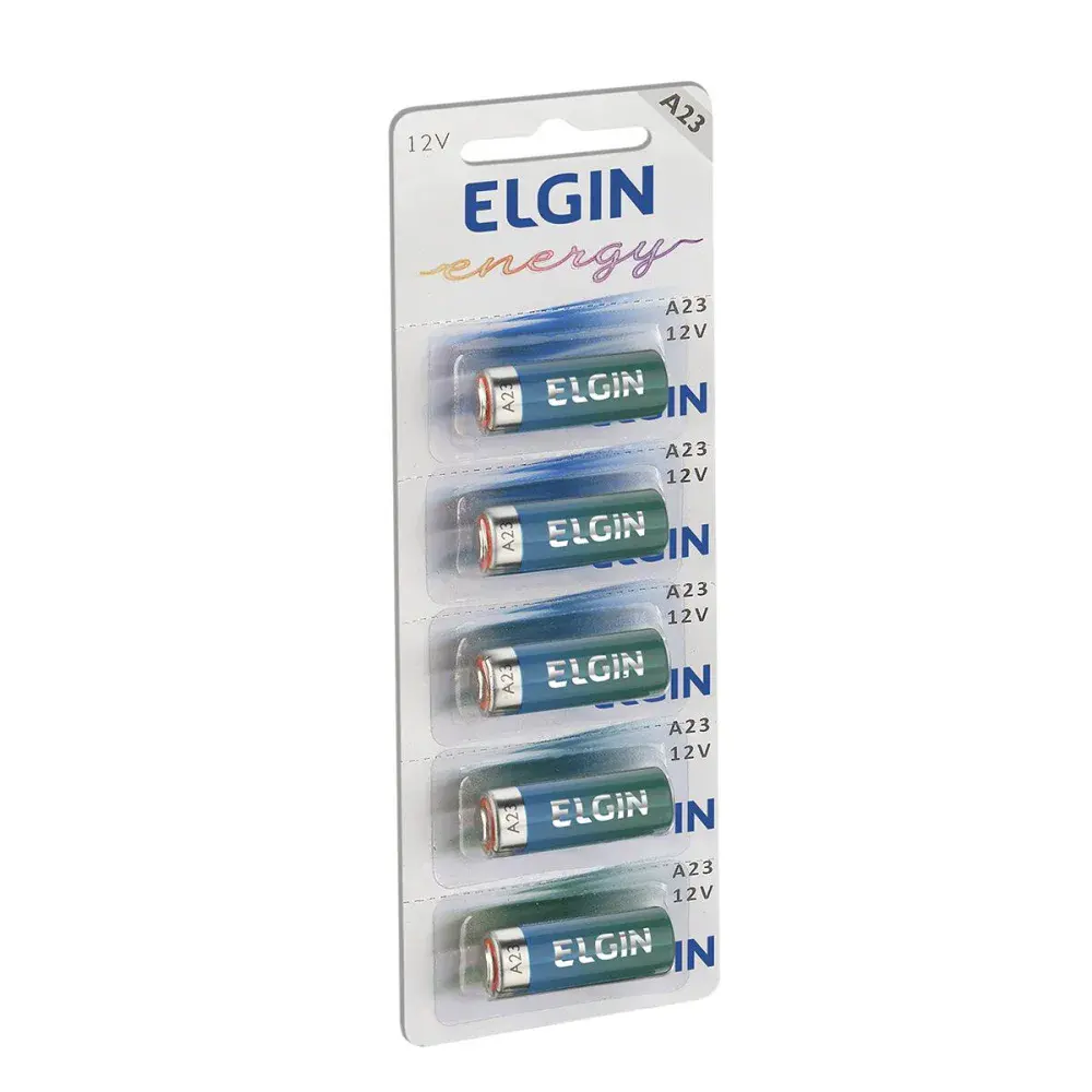 Bateria alcalina A23 cartela 5PÇS Elgin