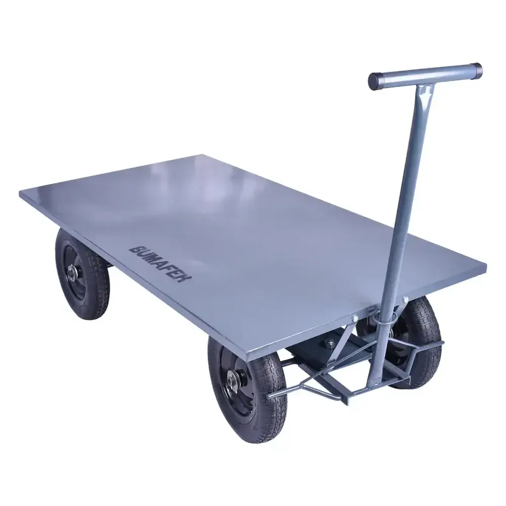 Carrinho plataforma 600KG aço metálico Bumafer – modelo básico — fotografia 8