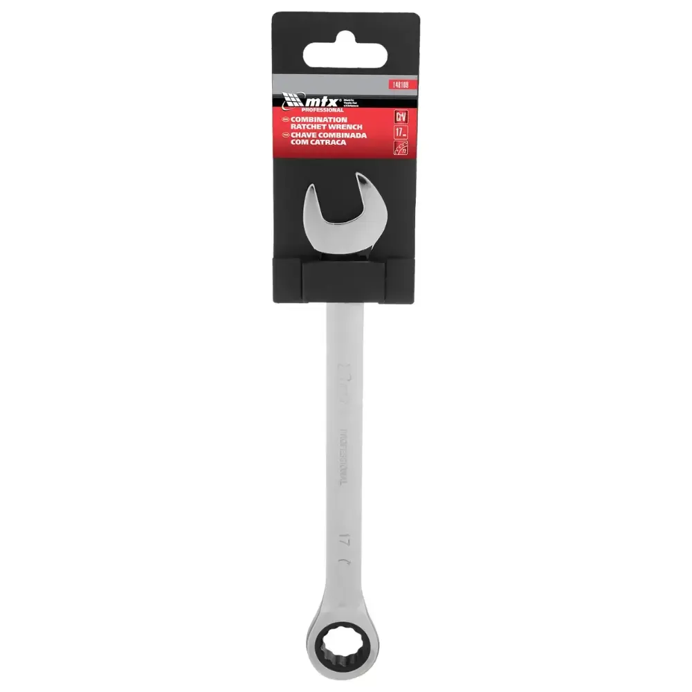 Chave combinada com catraca 17 MM cromada MTX — fotografia 5