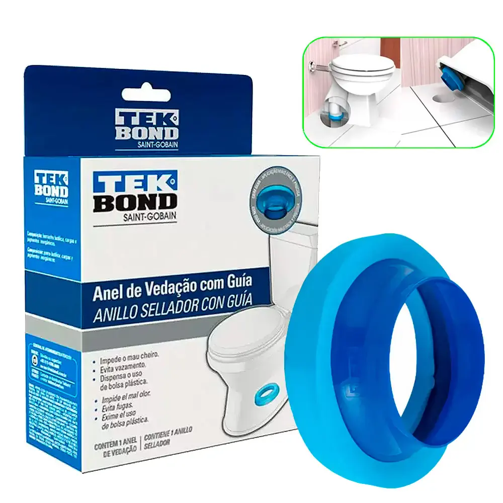 Anel de vedação com guia para vasos sanitários 21401000100 Tekbond — fotografia de referência