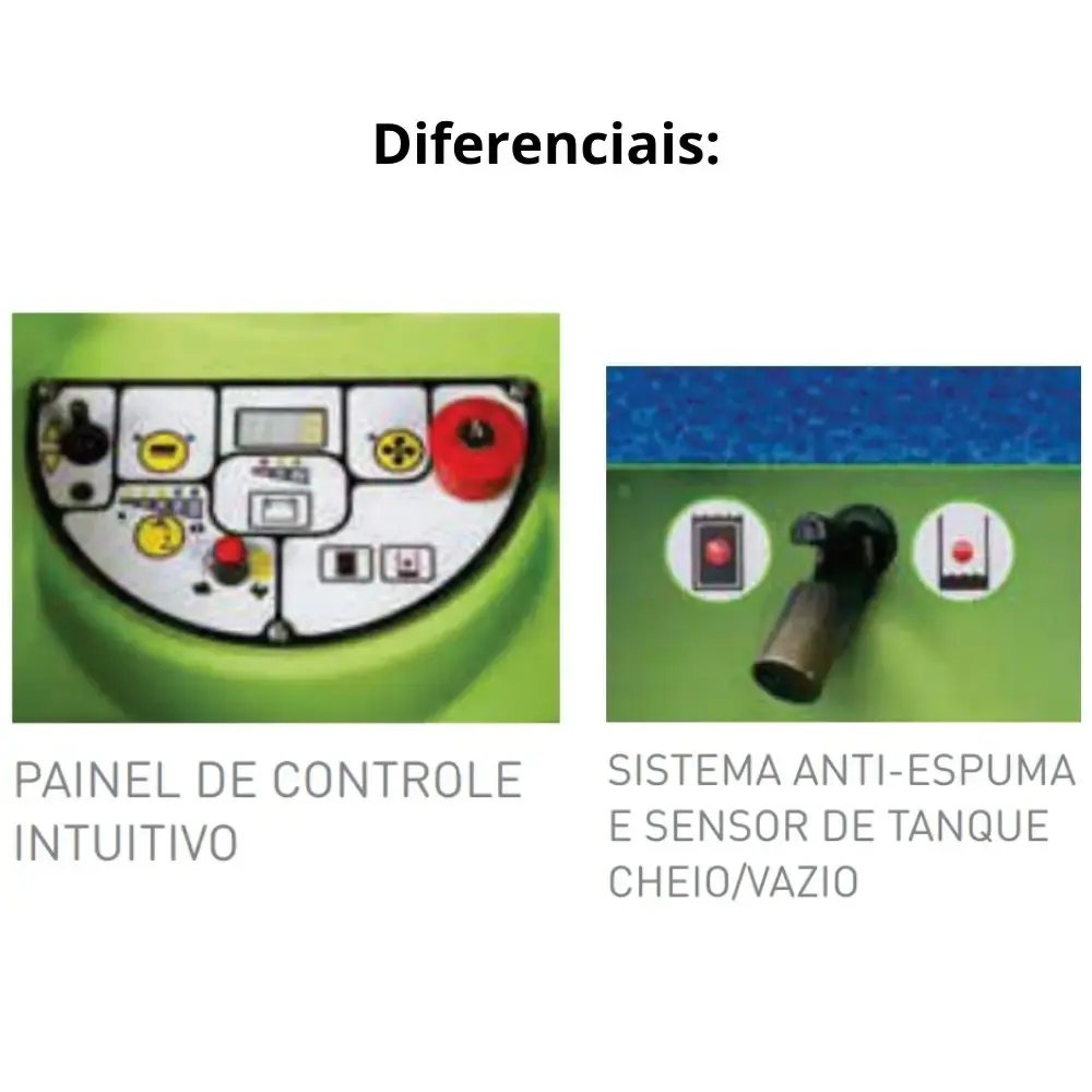 Lavadora de pisos a bateria 24V 55 litros profissional CT50 IPC — fotografia 3