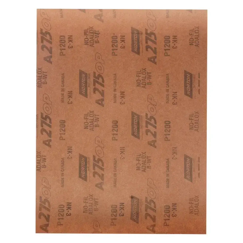 Lixa seco úmido A275 230X280MM grão 1200 Norton — fotografia 5