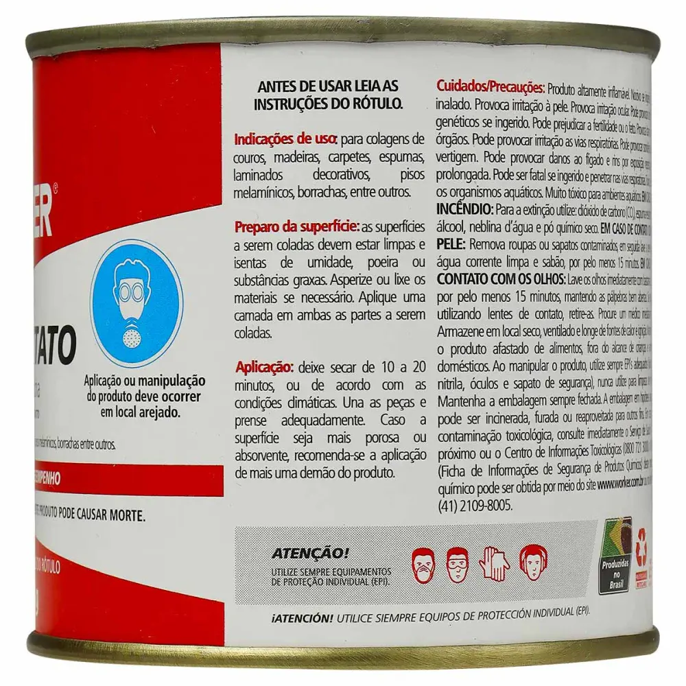 Cola de contato à base de borracha 200G Worker — fotografia 4