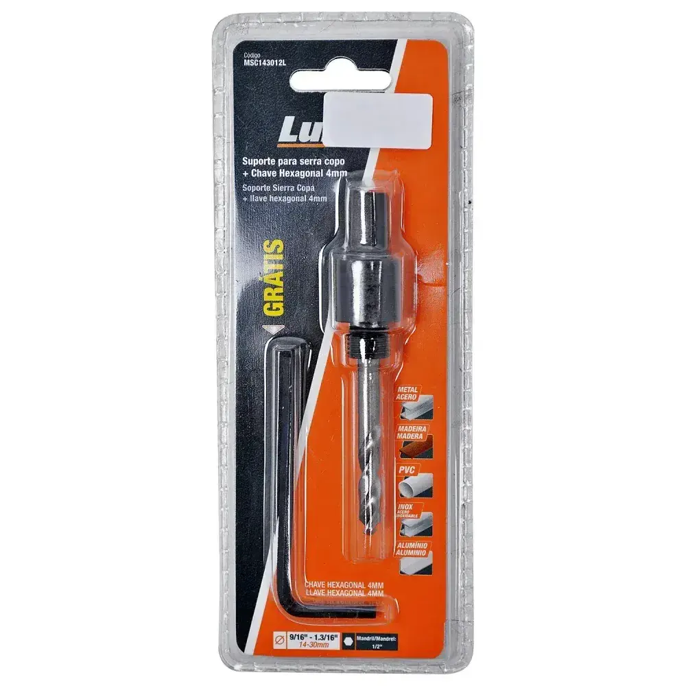 Suporte para serra copo 14 a 30MM 1/2 MSC143012L Lufkin