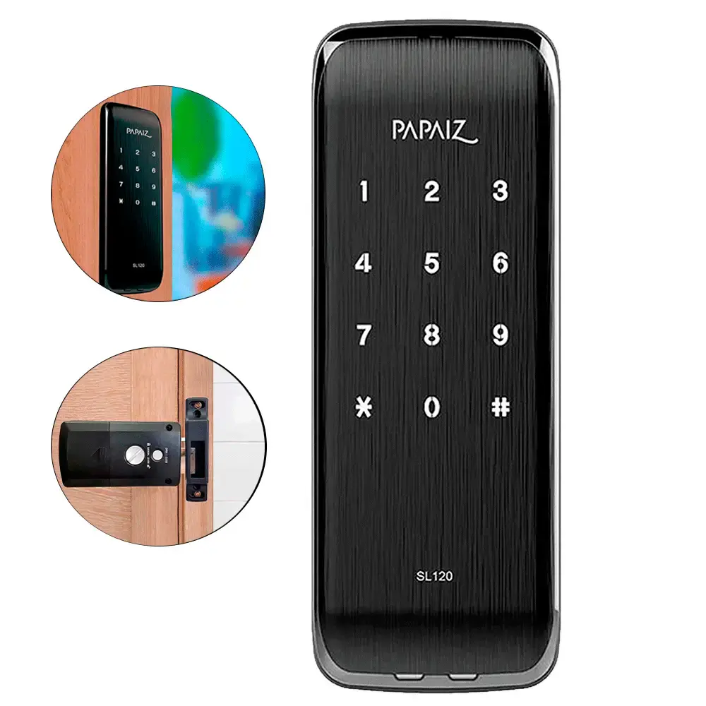 Fechadura eletrônica smart lock SL120 0560120PF Papaiz
