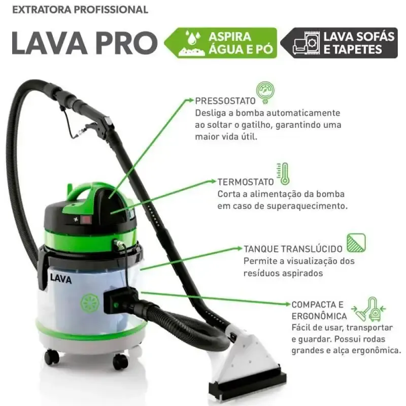Aspirador e extrator para sólidos e líquidos profissional lava PRO IPC 110 V — fotografia 3