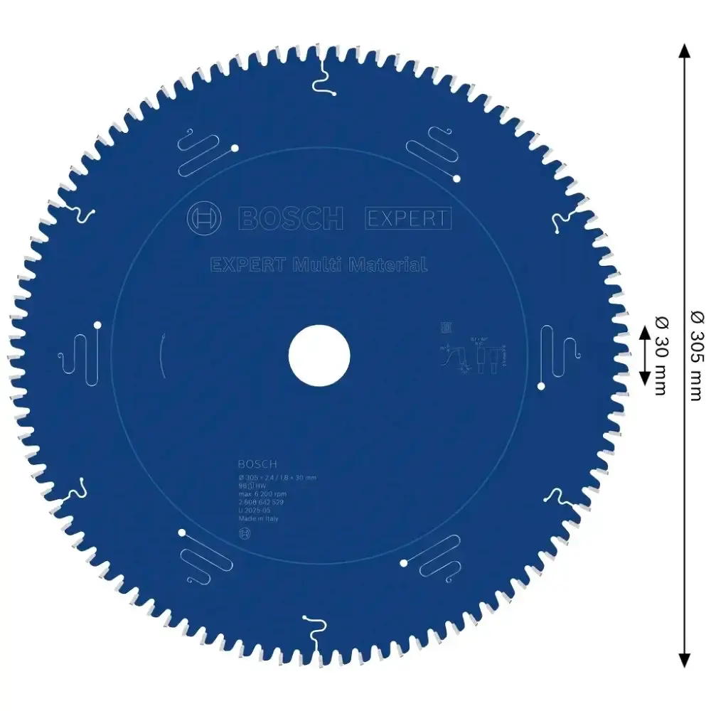 Disco de serra circular expert multi material 305X30MM 96 dentes Bosch — fotografia 2