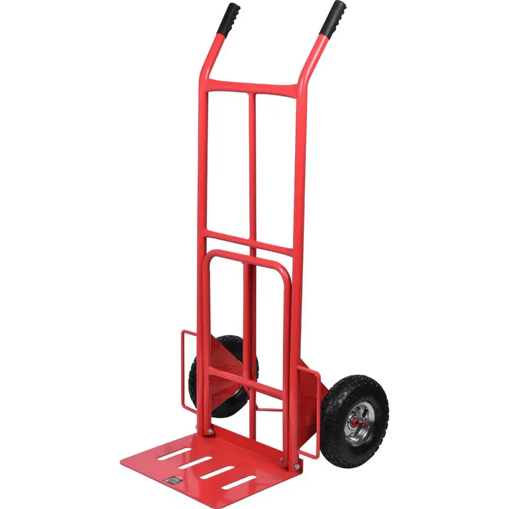 Carrinho de carga metálica base articulada roda maciça 250KG Worker — fotografia de referência