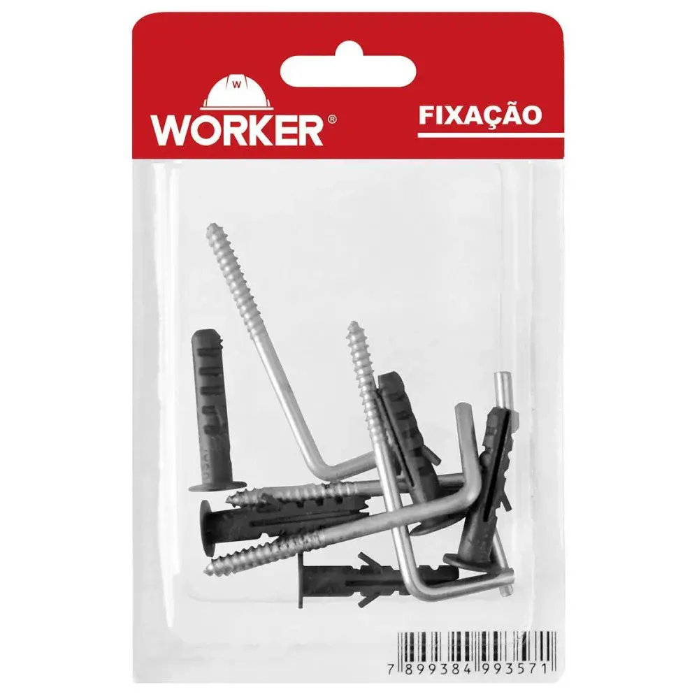 Escápula bucha com aba 08 zincada 2 conjuntos Worker — fotografia de referência