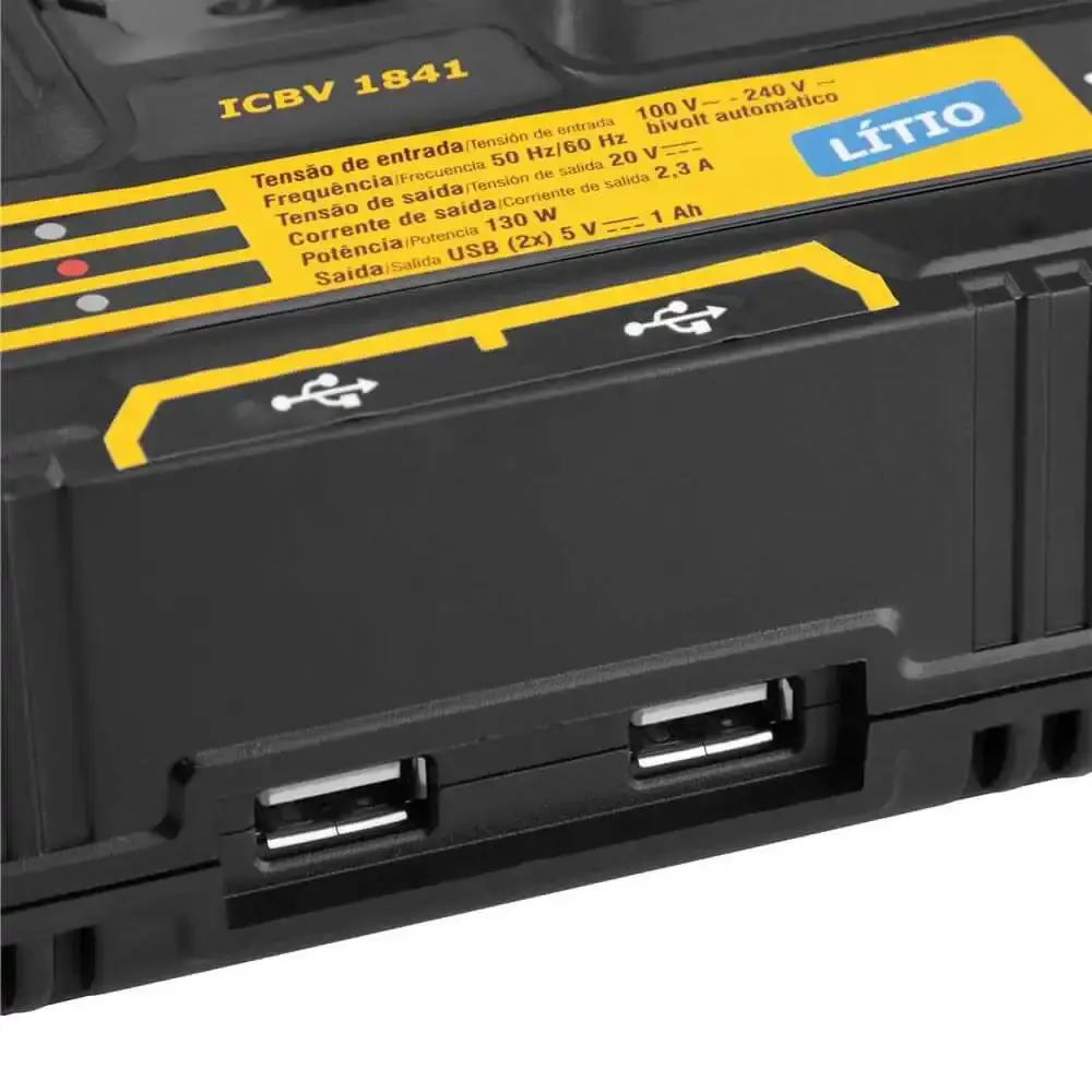 Carregador de bateria duplo 18V ICBV1841 bivolt Vonder — fotografia 5