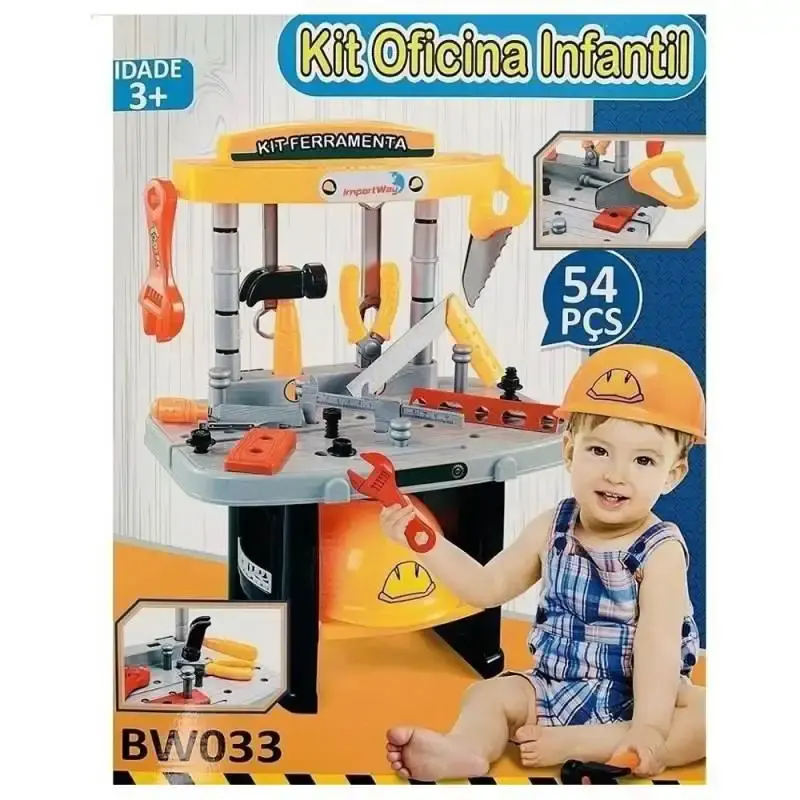 Kit oficina infantil com 54 peças BW033 de brinquedo ImportWay — fotografia 4