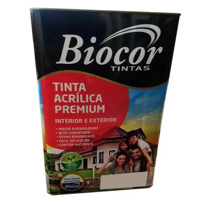 Tinta acrílica premium parede e piso verde folha lata 18L biocor — fotografia 2
