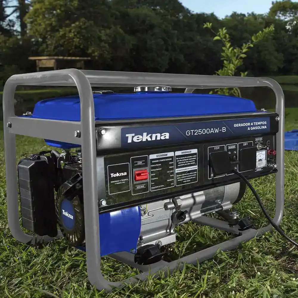 Gerador portátil a gasolina 4T 2.2KVA 2200W bivolt GT2500AW-B Tekna — fotografia 5