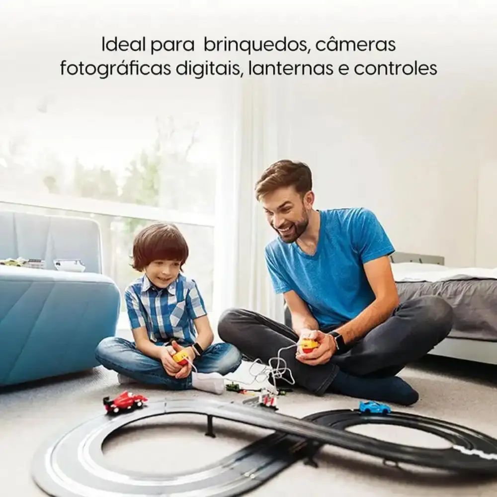 Pilha alcalina comum 1,5V AA 4 peças Elgin — fotografia 6