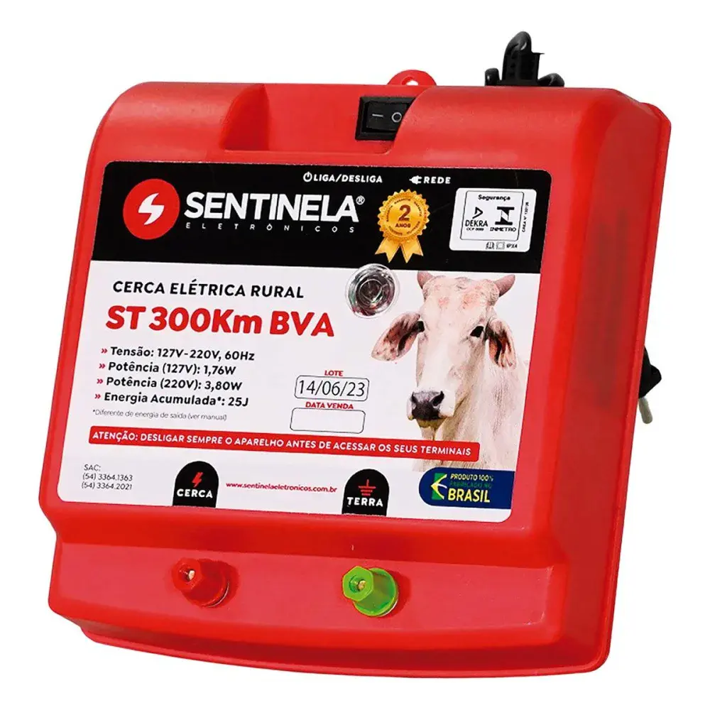 Eletrificador de cerca st 300KM biv Sentinela