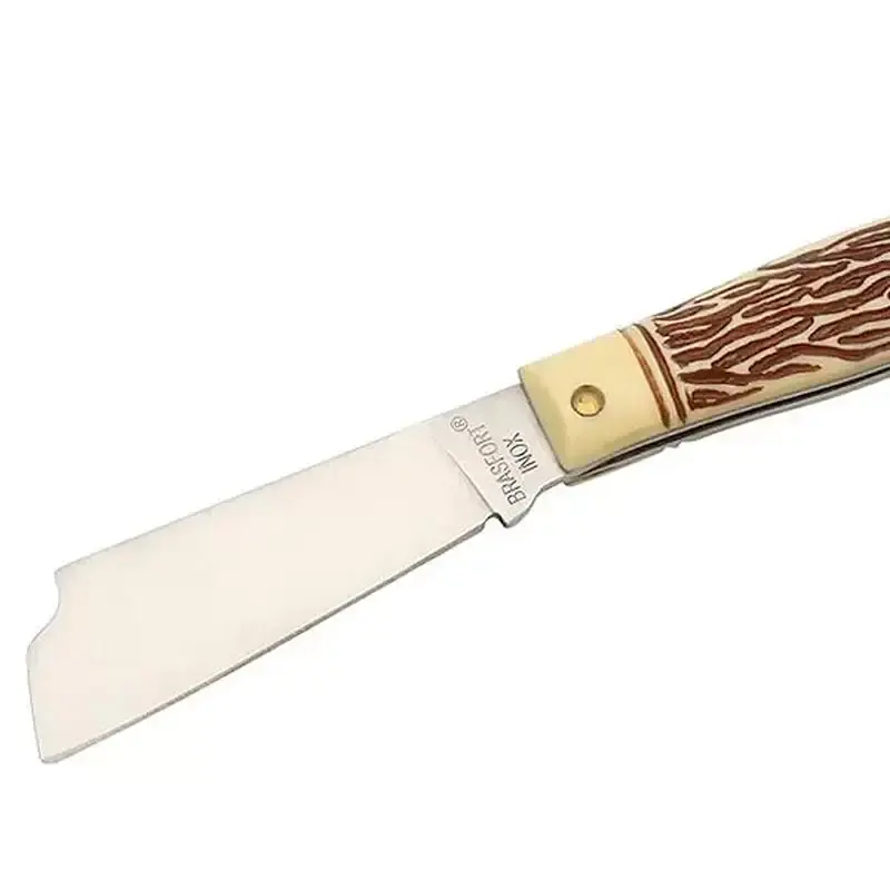 Canivete Inox Lâmina Larga 80 x 26MM 8119 BRASFORT — fotografia 3