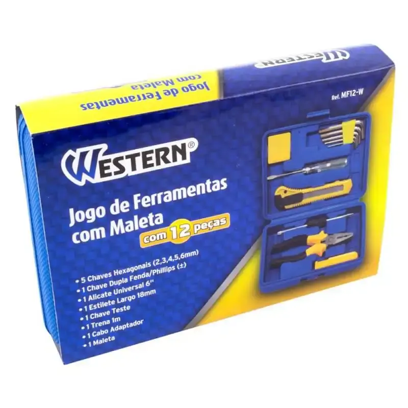 Jogo de ferramentas kit 12 peças com maleta MF12-W Western — fotografia 5