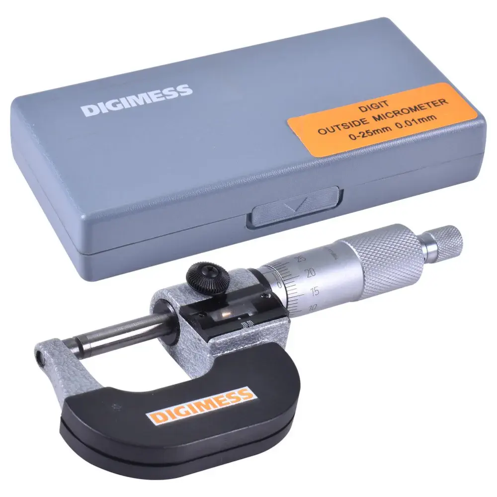 Micrômetro externo capacidade de 0 a 25MM 0,004MM contador mecânico 110.400 Digimess