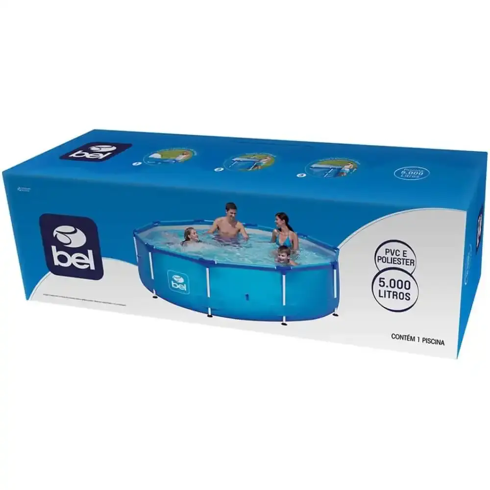Piscina com Armação 5.000 Litros 305 x 76 CM 510000 BEL BEL FIX — fotografia 3