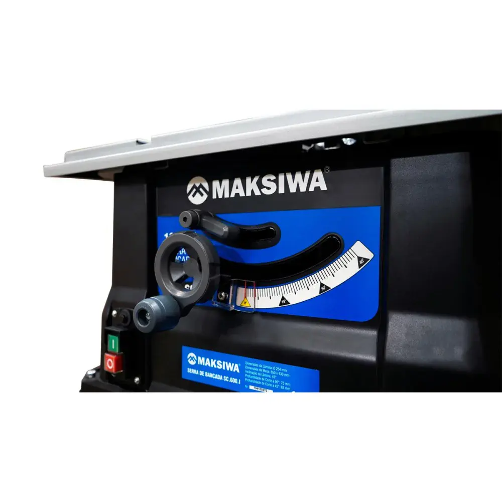 Serra circular de bancada 10” 1800W 110V Maksiwa — fotografia 6
