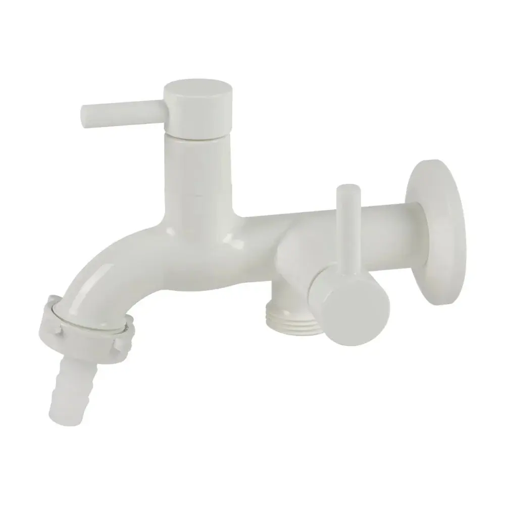 Torneira para máquina de lavar abs 1428 1/4 branco da higo Higo ABS — fotografia 2