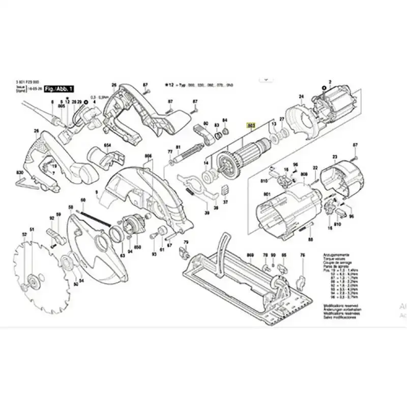 Induzido para serra circular GKS 67 em 110V 1619P10351 Bosch 110 V — fotografia 3