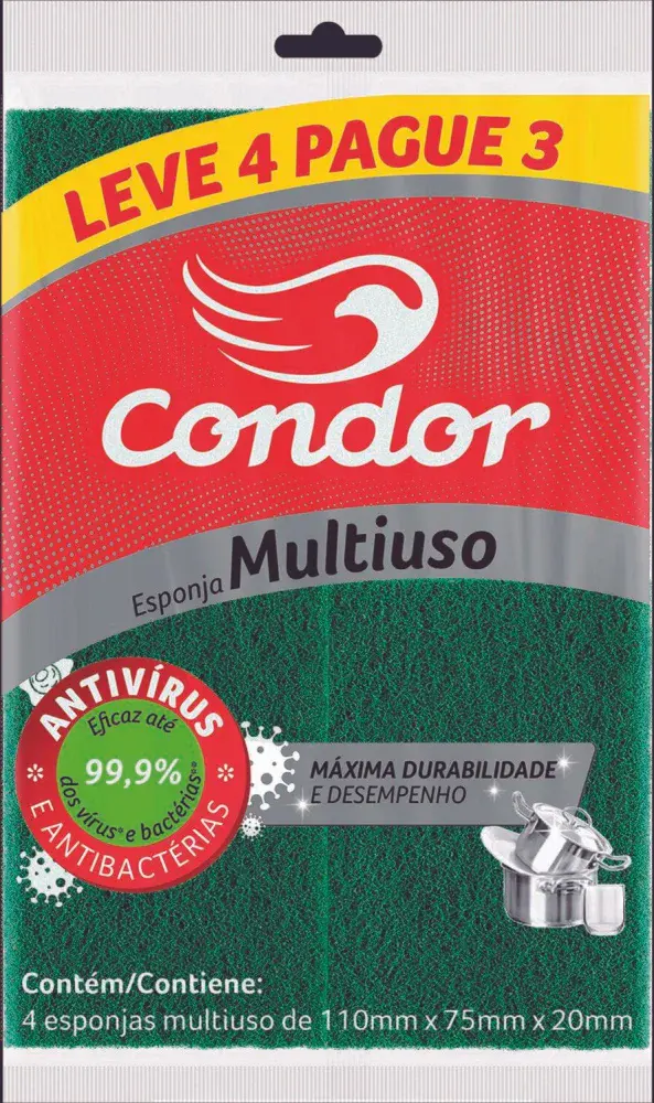 Esponja multiuso L4P3 limpeza pesada Condor — fotografia de referência