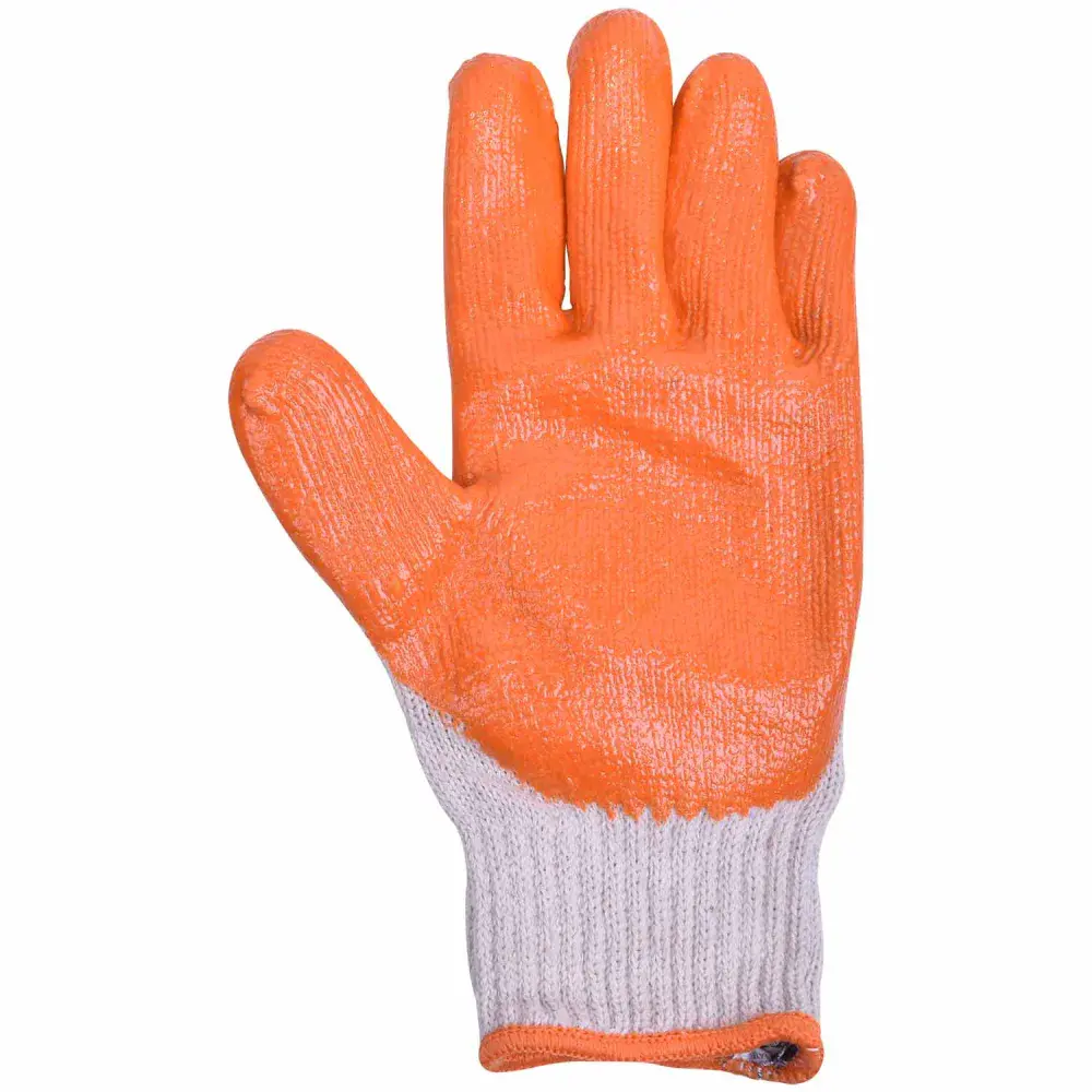 Luva banhada em látex natural laranja g Worker — fotografia 5