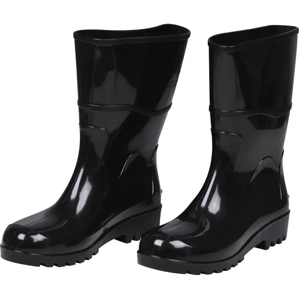 Bota pvc preta cano médio com forro N°45 Worker — fotografia 8